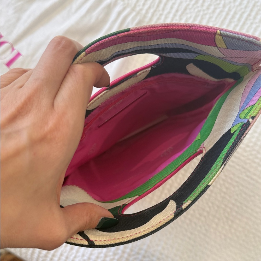 Emilio Pucci Pink and Blue Graphic Tote - Picture 6 of 17